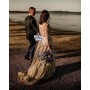 Блестящее свадебное платье бохо A059